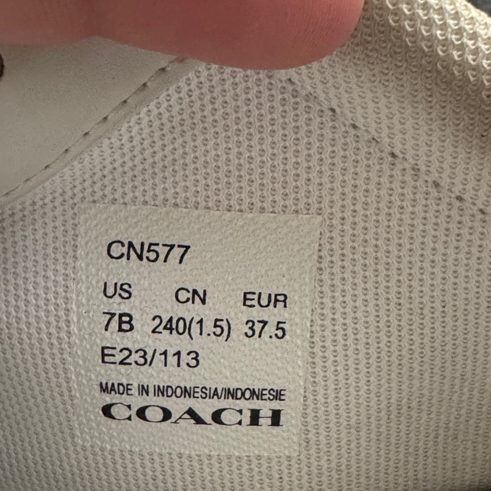 Coach Lowline leather Low Top Sneakers in optic White Size 7B - Picture 5 of 8